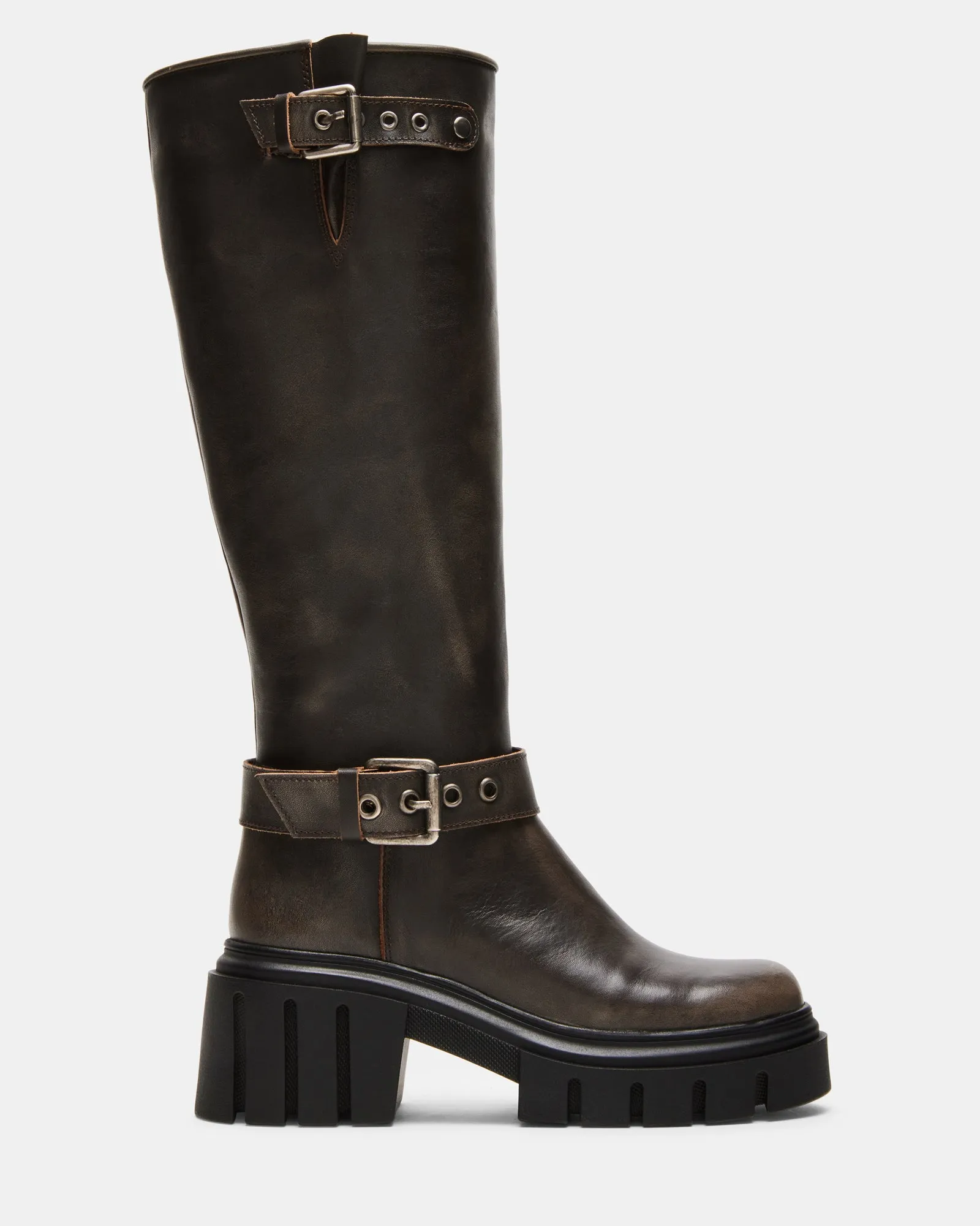 BRIGADE BROWN DISTRESSED sold by Steve Madden