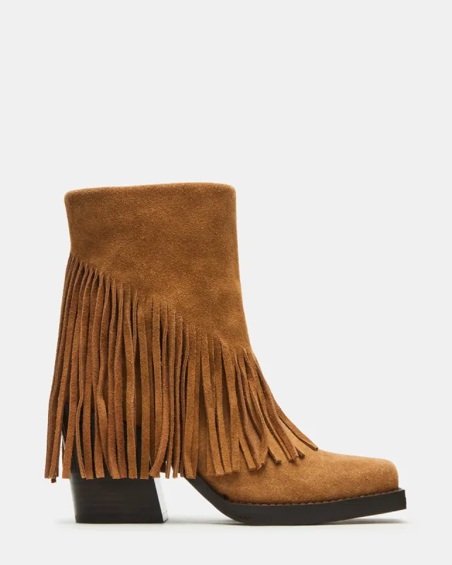 PIA FRINGE CHESTNUT SUEDE sold by Steve Madden