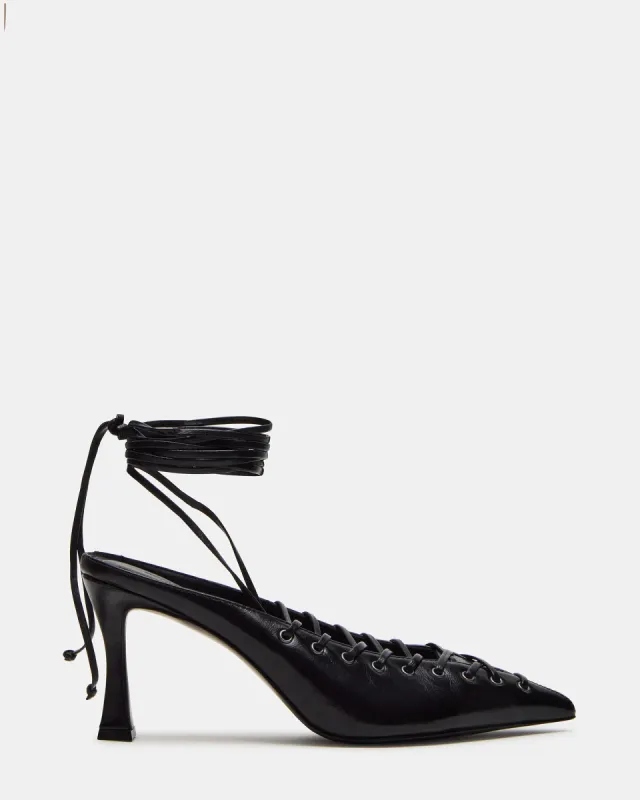 LACELLE BLACK LEATHER sold by Steve Madden