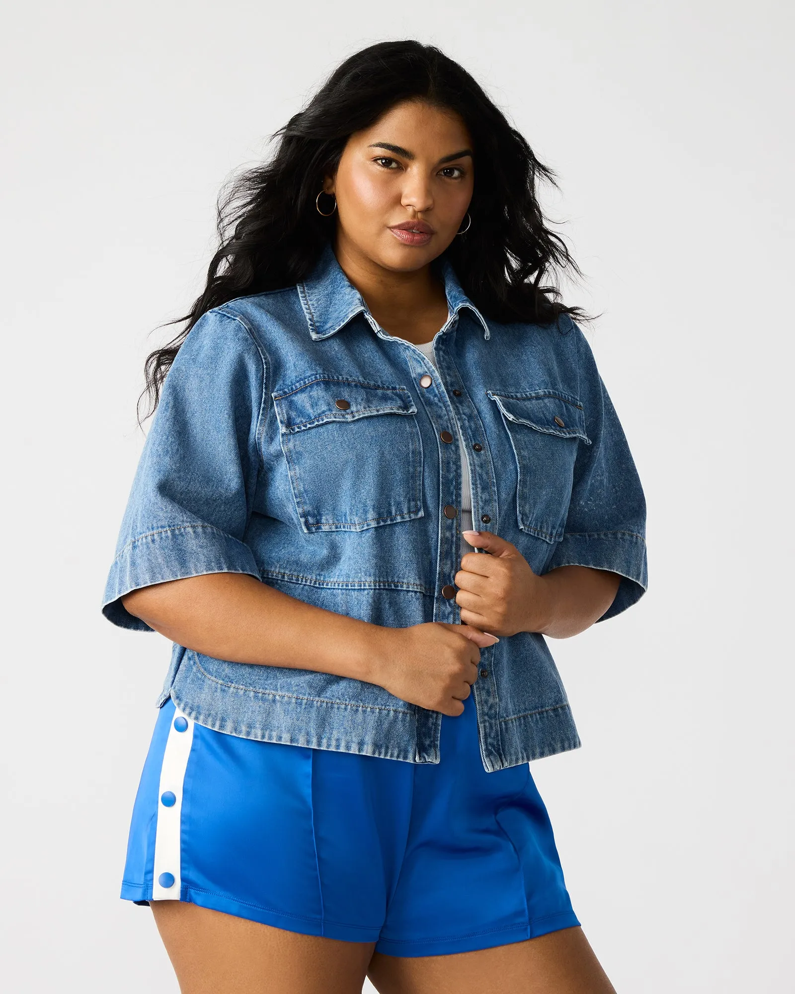 ELIANA DENIM TOP sold by Steve Madden product image thumbnail 3