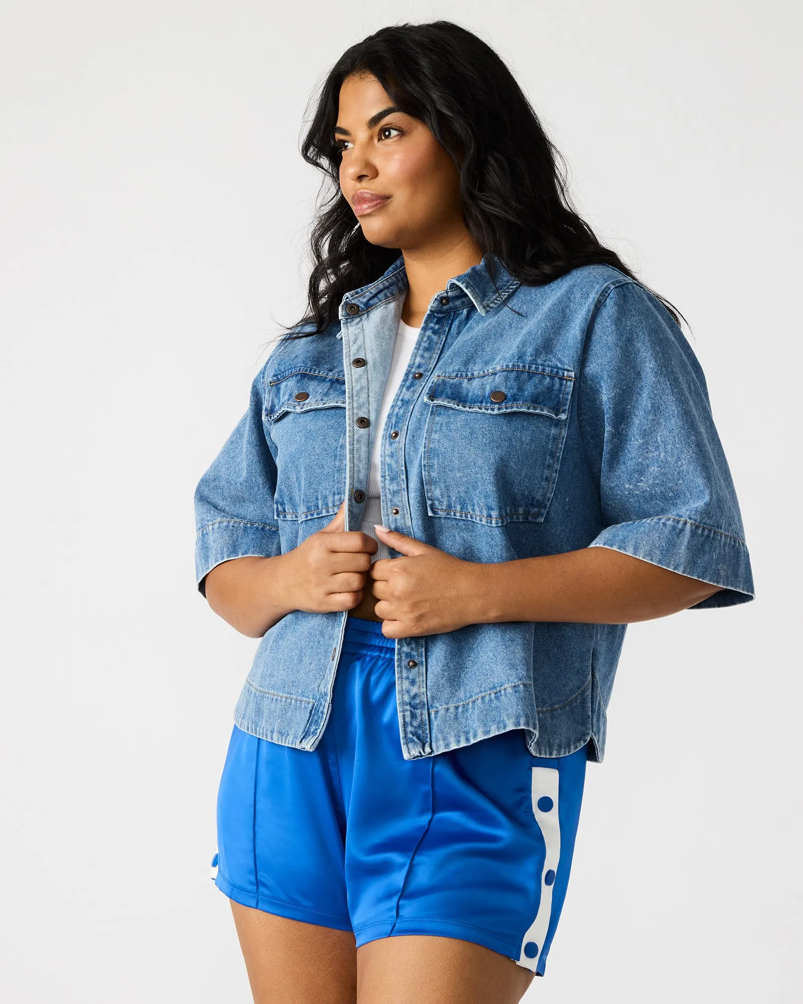 ELIANA DENIM TOP sold by Steve Madden product image thumbnail 2