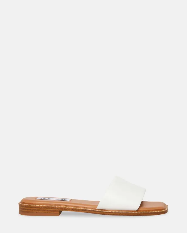 SANDRA WHITE LEATHER sold by Steve Madden
