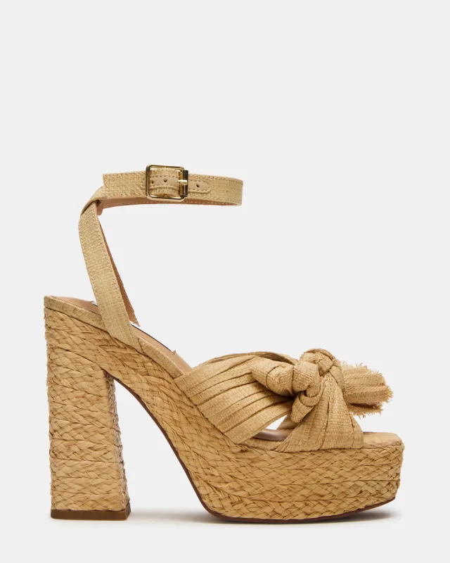 ROMEY NATURAL RAFFIA sold by Steve Madden