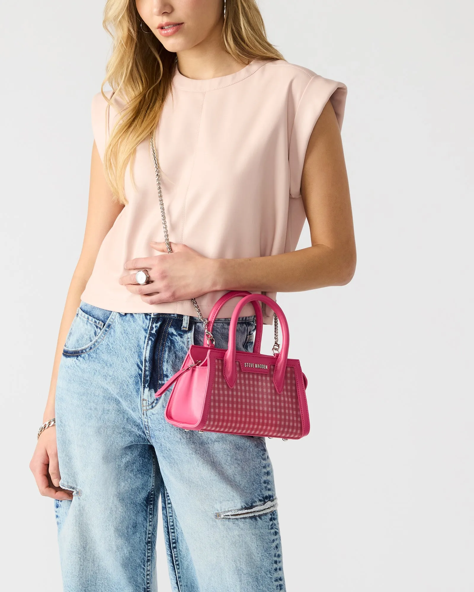 PEACHY BAG RED GINGHAM sold by Steve Madden product image thumbnail 2