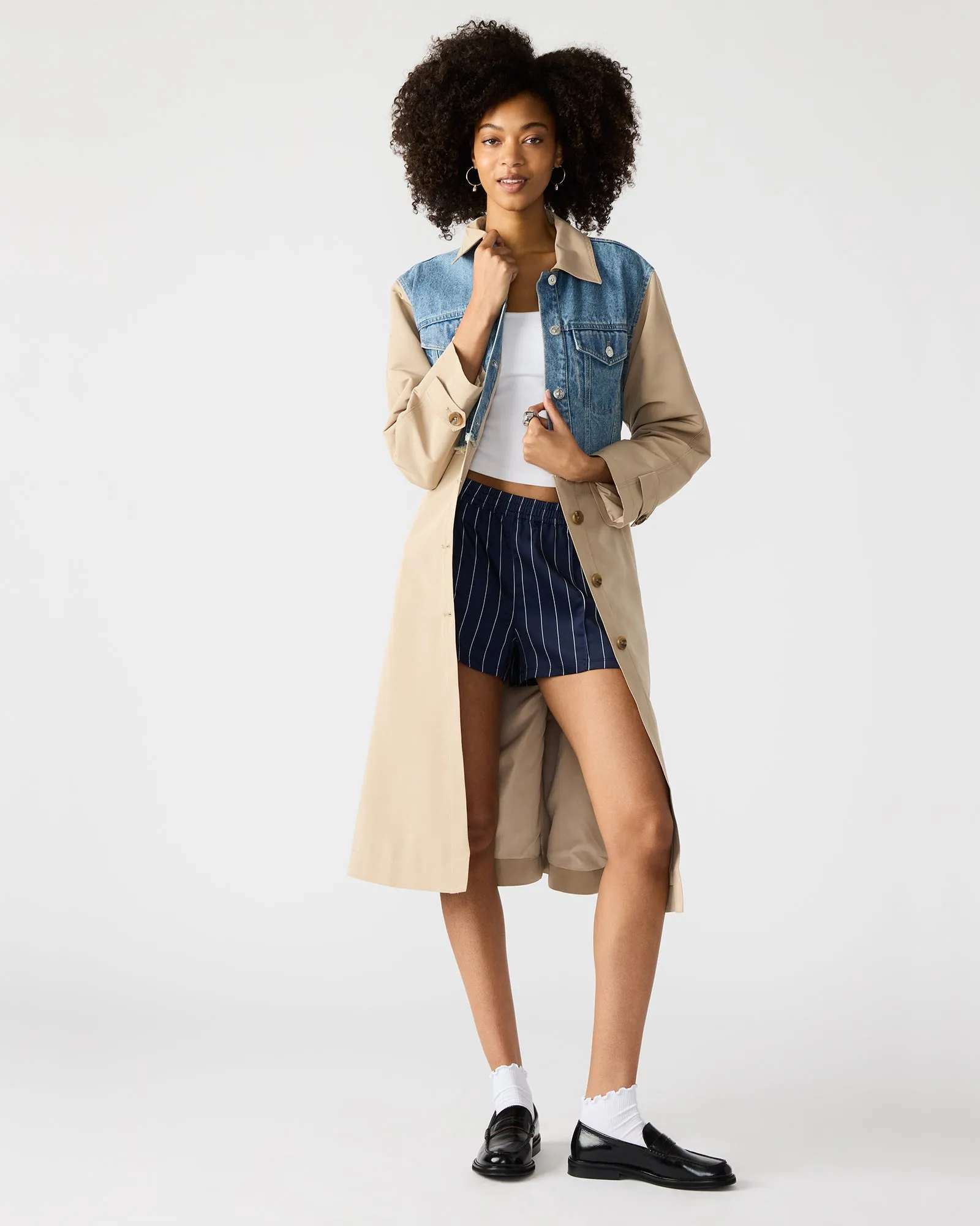 SORAYA COAT DENIM MULTI sold by Steve Madden product image thumbnail 2