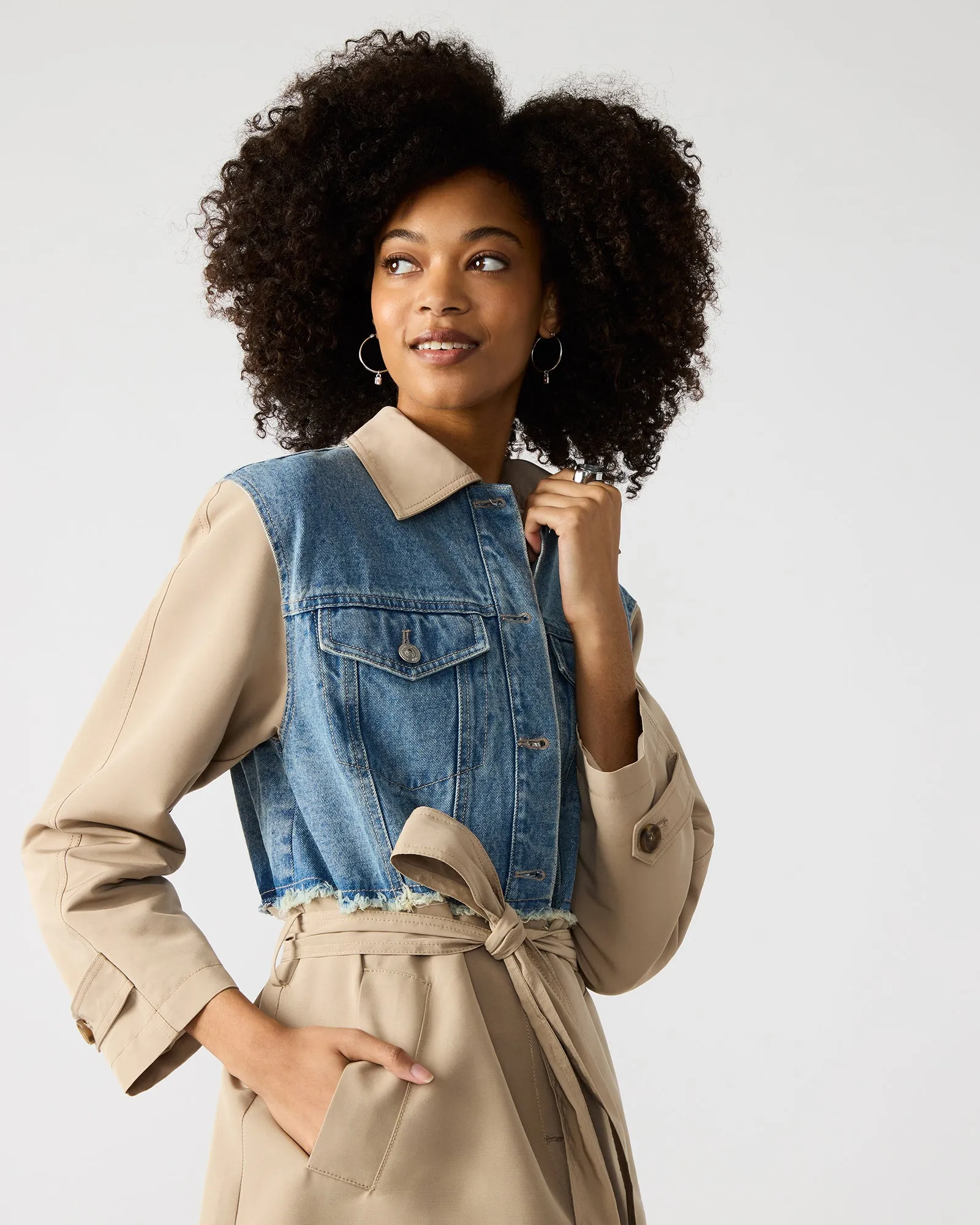 SORAYA COAT DENIM MULTI sold by Steve Madden product image thumbnail 5