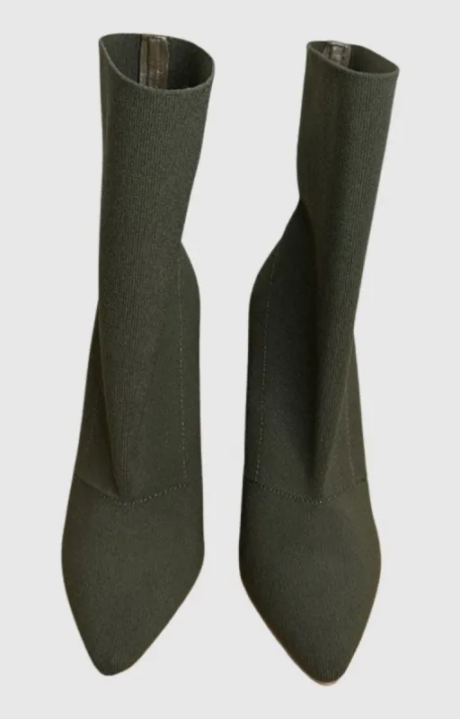 CAPITOL OLIVE GREEN BOOTIE - SM REBOOTED sold by Steve Madden