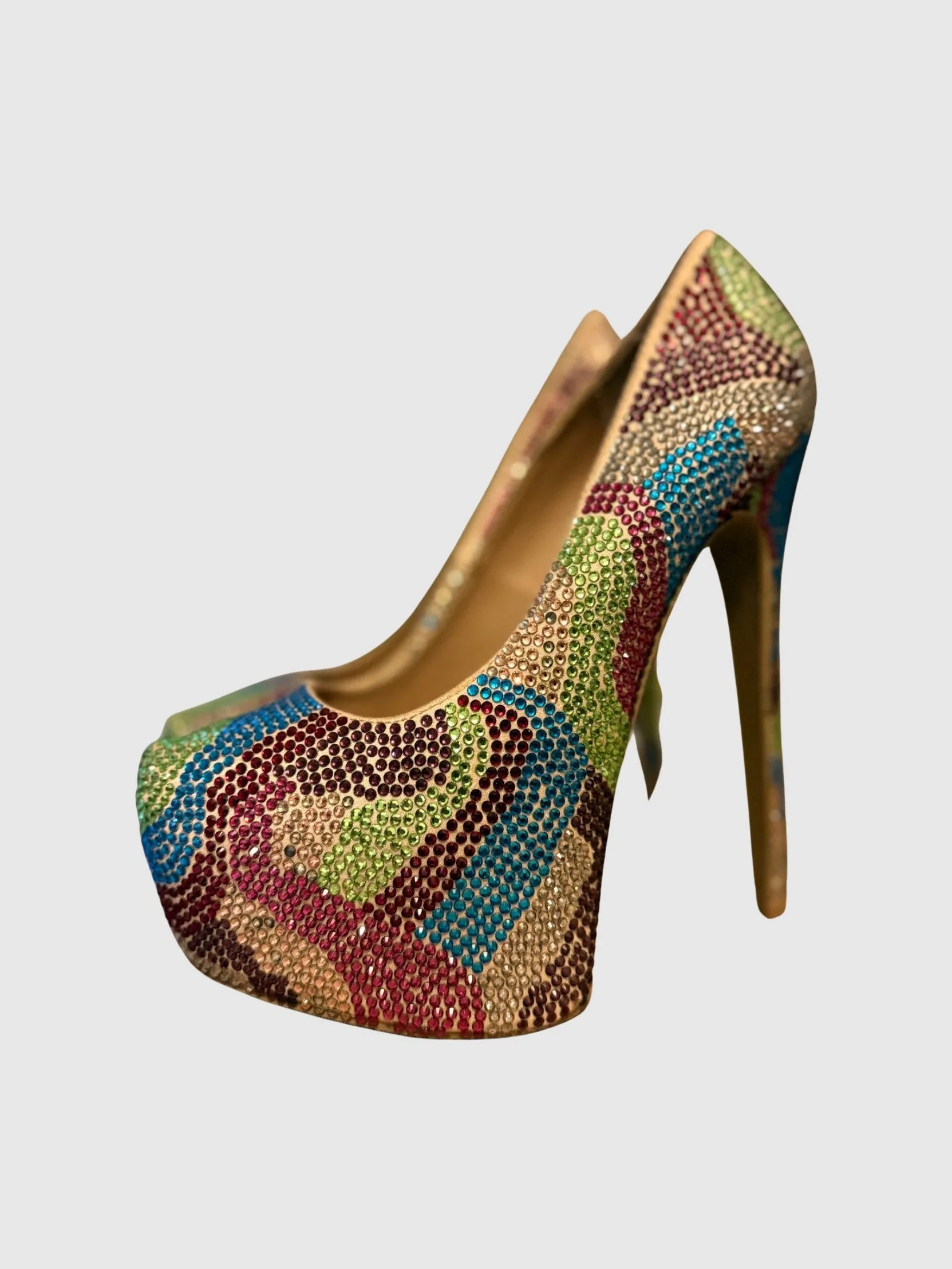 Dyvinal Rhinestone Multicolored Pumps - SM REBOOTED sold by Steve Madden