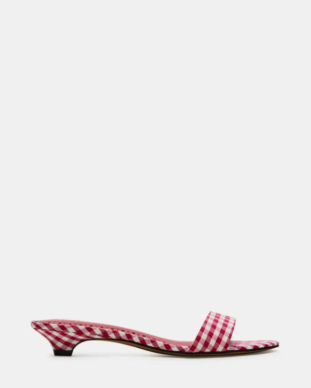 BERRY RED GINGHAM sold by Steve Madden
