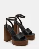 FLORIA BLACK LEATHER sold by Steve Madden