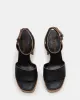 FLORIA BLACK LEATHER sold by Steve Madden