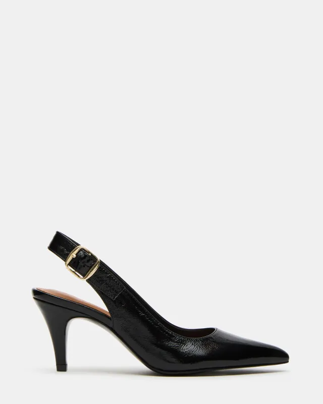 ELODINE BLACK LEATHER sold by Steve Madden
