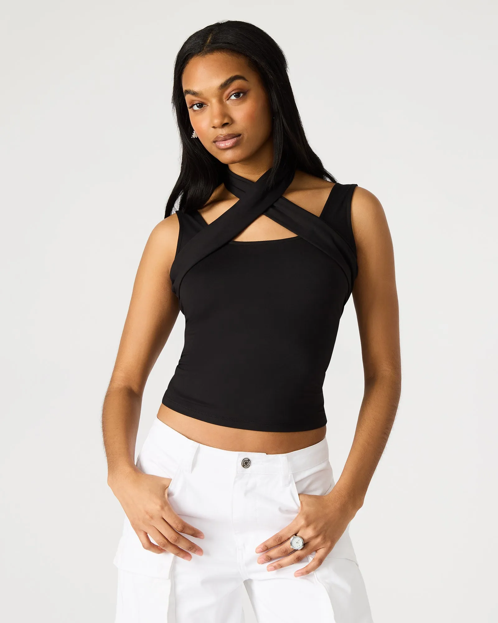 PERCY TOP BLACK sold by Steve Madden