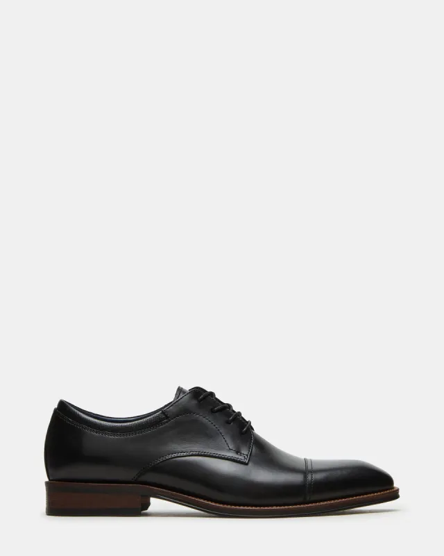 HASEN BLACK LEATHER sold by Steve Madden