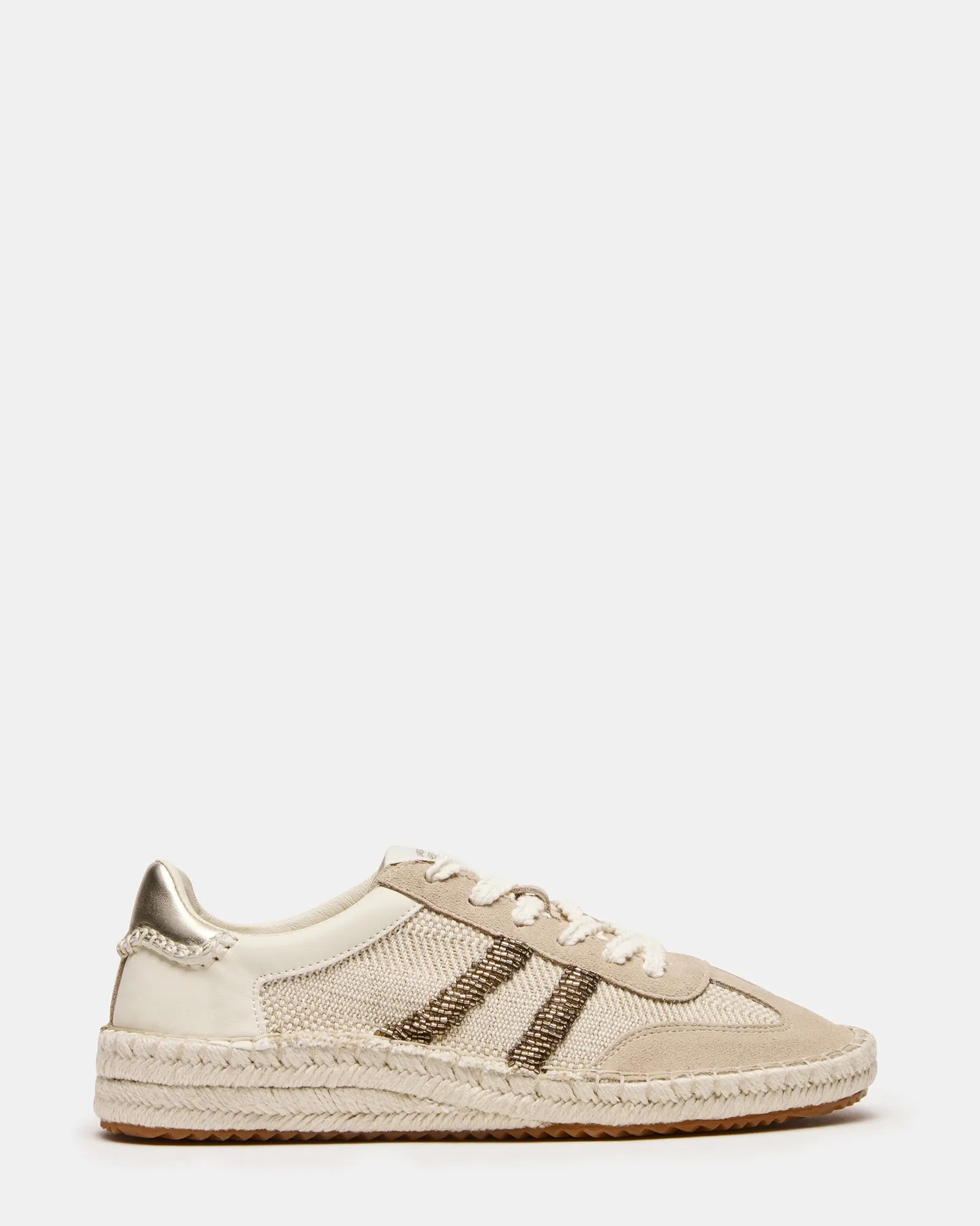HUDSIN GOLD MULTI ESPADRILLE sold by Steve Madden