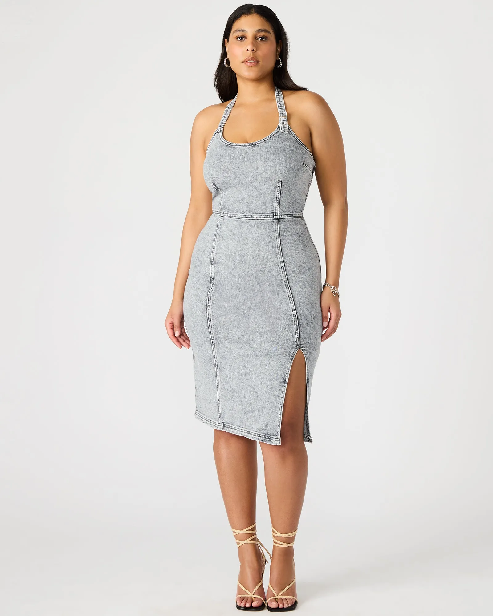 GIA DENIM DRESS LIGHT GREY sold by Steve Madden product image thumbnail 2