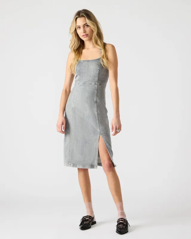 GIA DENIM DRESS LIGHT GREY sold by Steve Madden