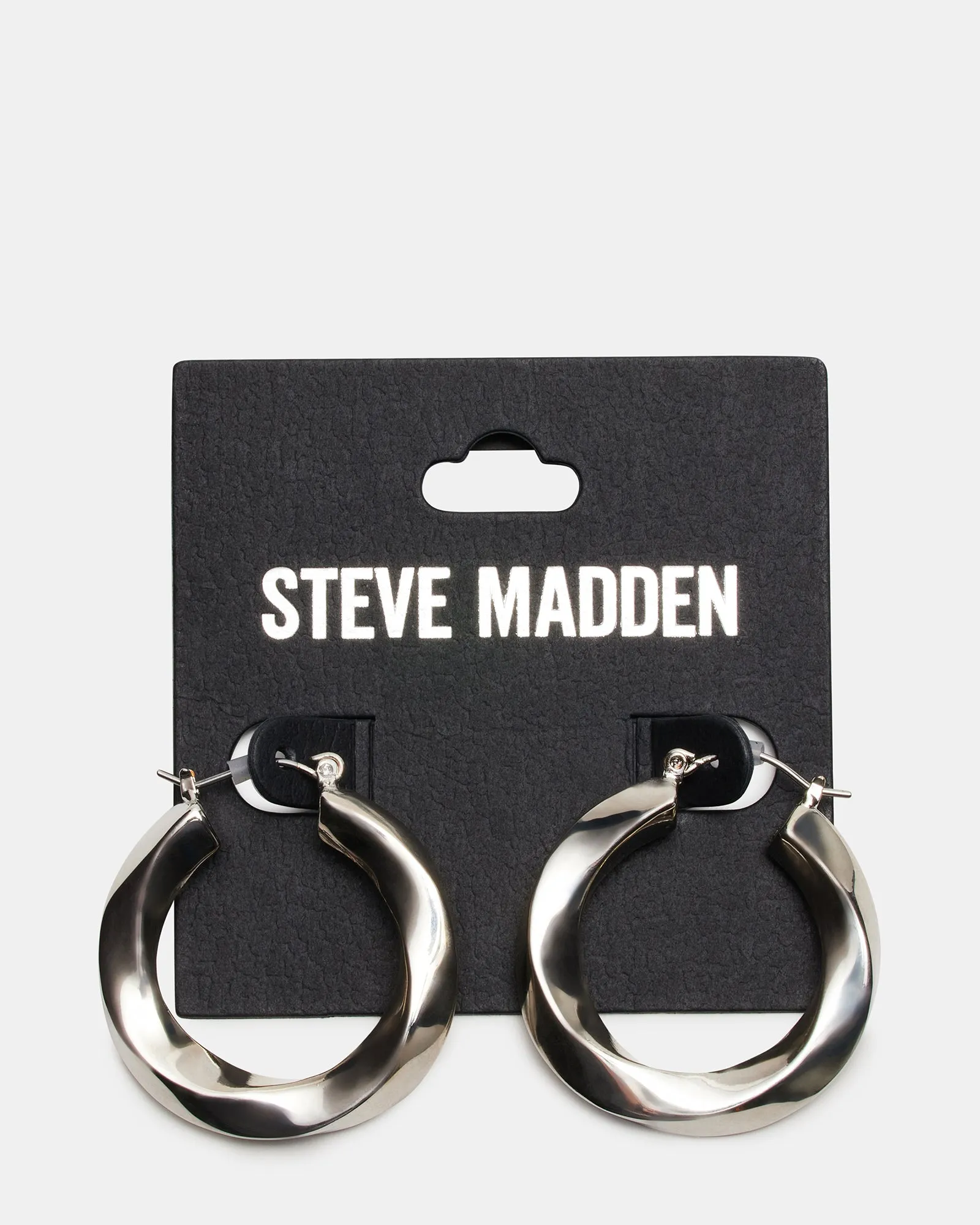MEDIUM TWISTED HOOPS SILVER sold by Steve Madden product image thumbnail 3