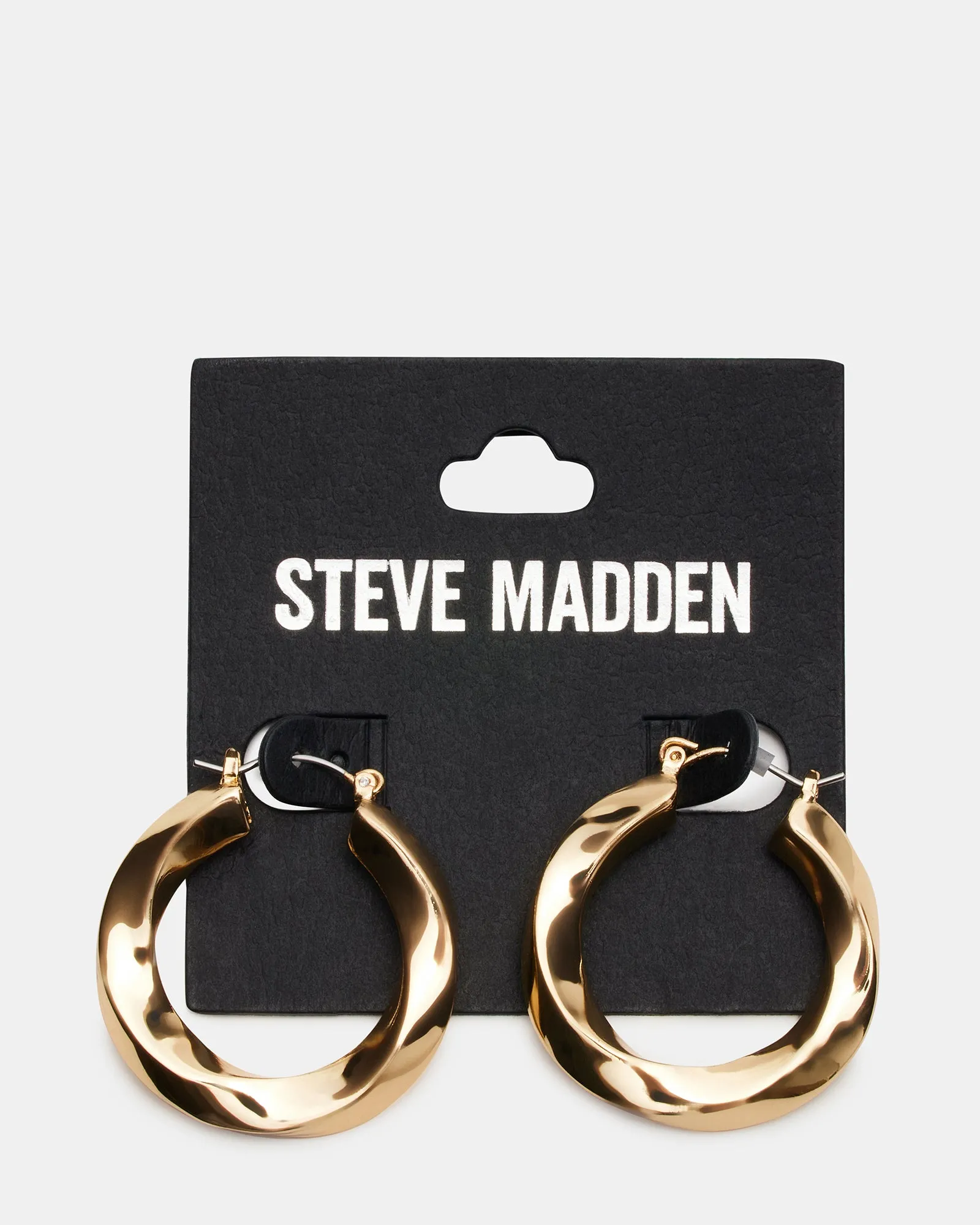 MEDIUM TWISTED HOOPS GOLD sold by Steve Madden product image thumbnail 3