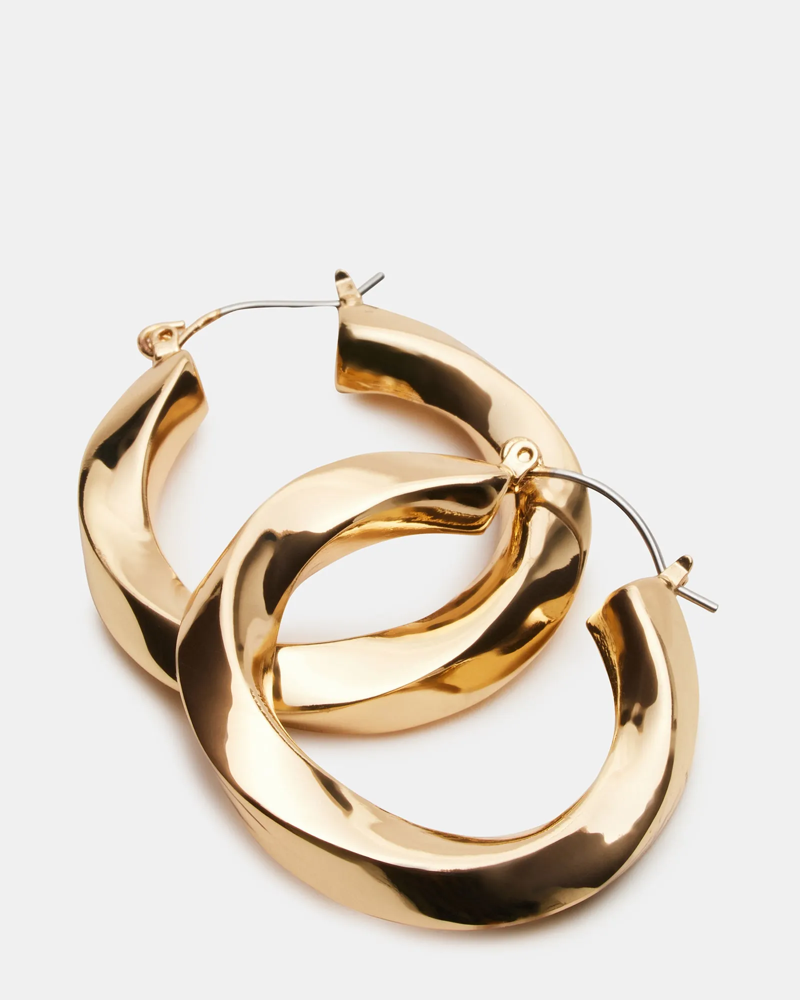 MEDIUM TWISTED HOOPS GOLD sold by Steve Madden product image thumbnail 2