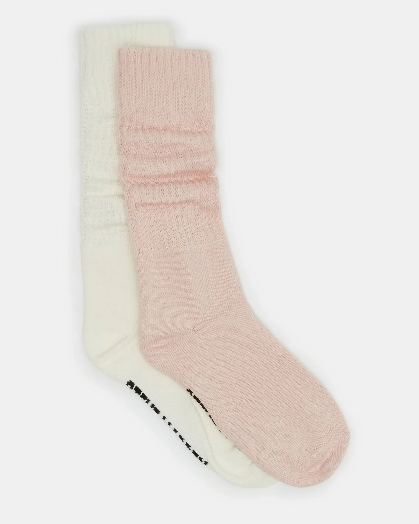 2 PACK SLOUCHY CREW SOCKS BLUSH MULTI sold by Steve Madden