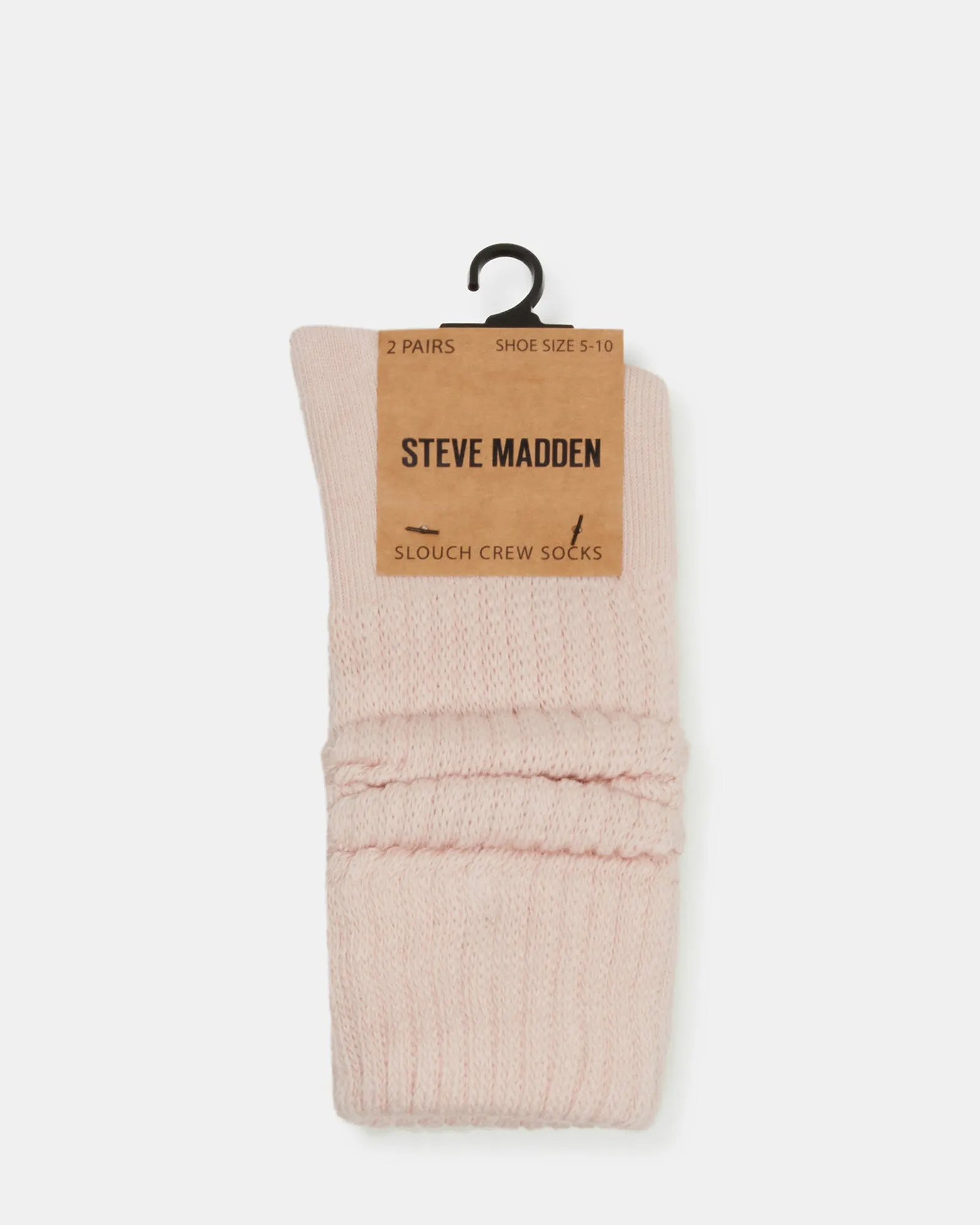 2 PACK SLOUCHY CREW SOCKS BLUSH MULTI sold by Steve Madden product image thumbnail 3