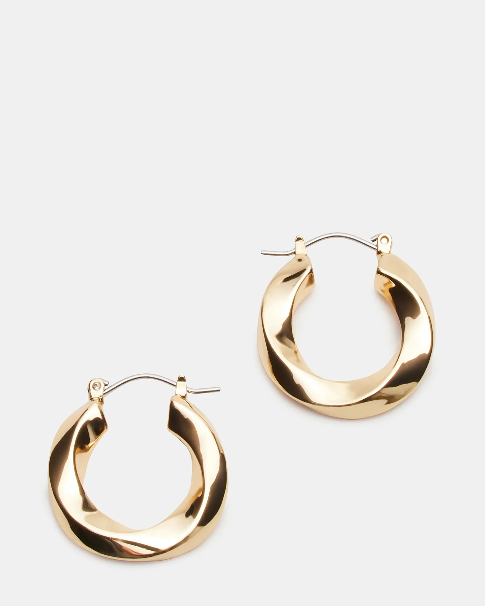 SMALL TWISTED HOOPS GOLD sold by Steve Madden