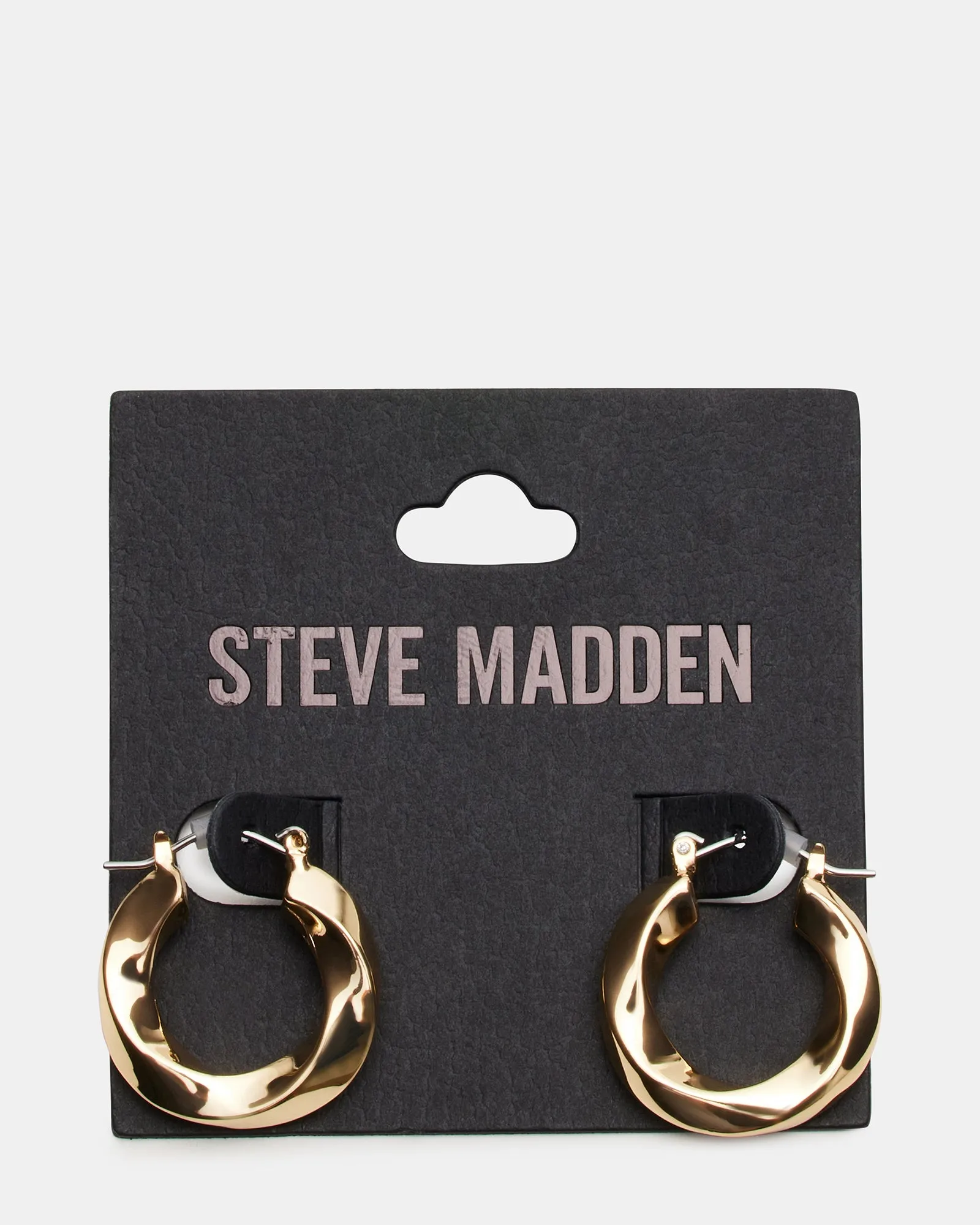 SMALL TWISTED HOOPS GOLD sold by Steve Madden product image thumbnail 3