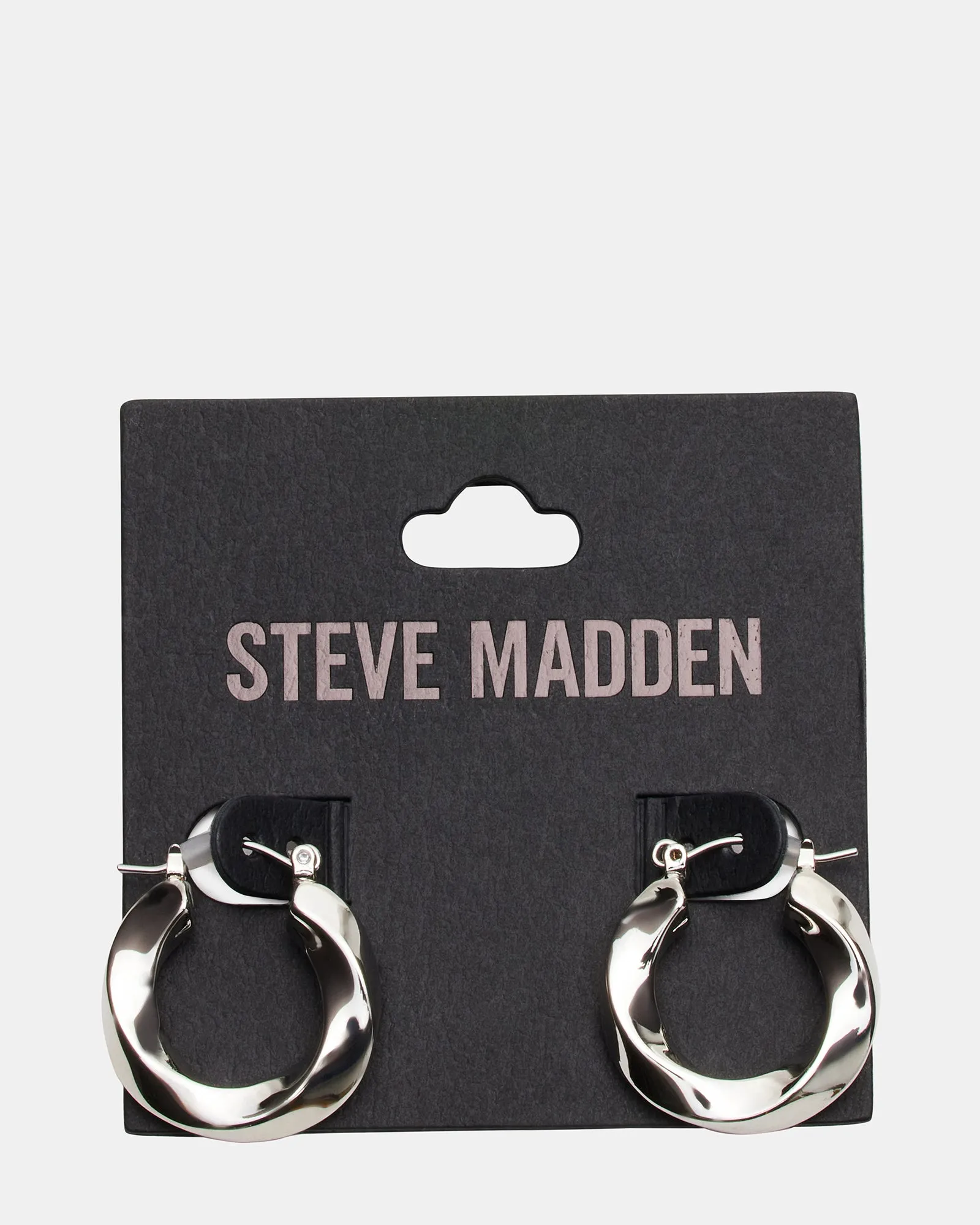 SMALL TWISTED HOOPS SILVER sold by Steve Madden product image thumbnail 3