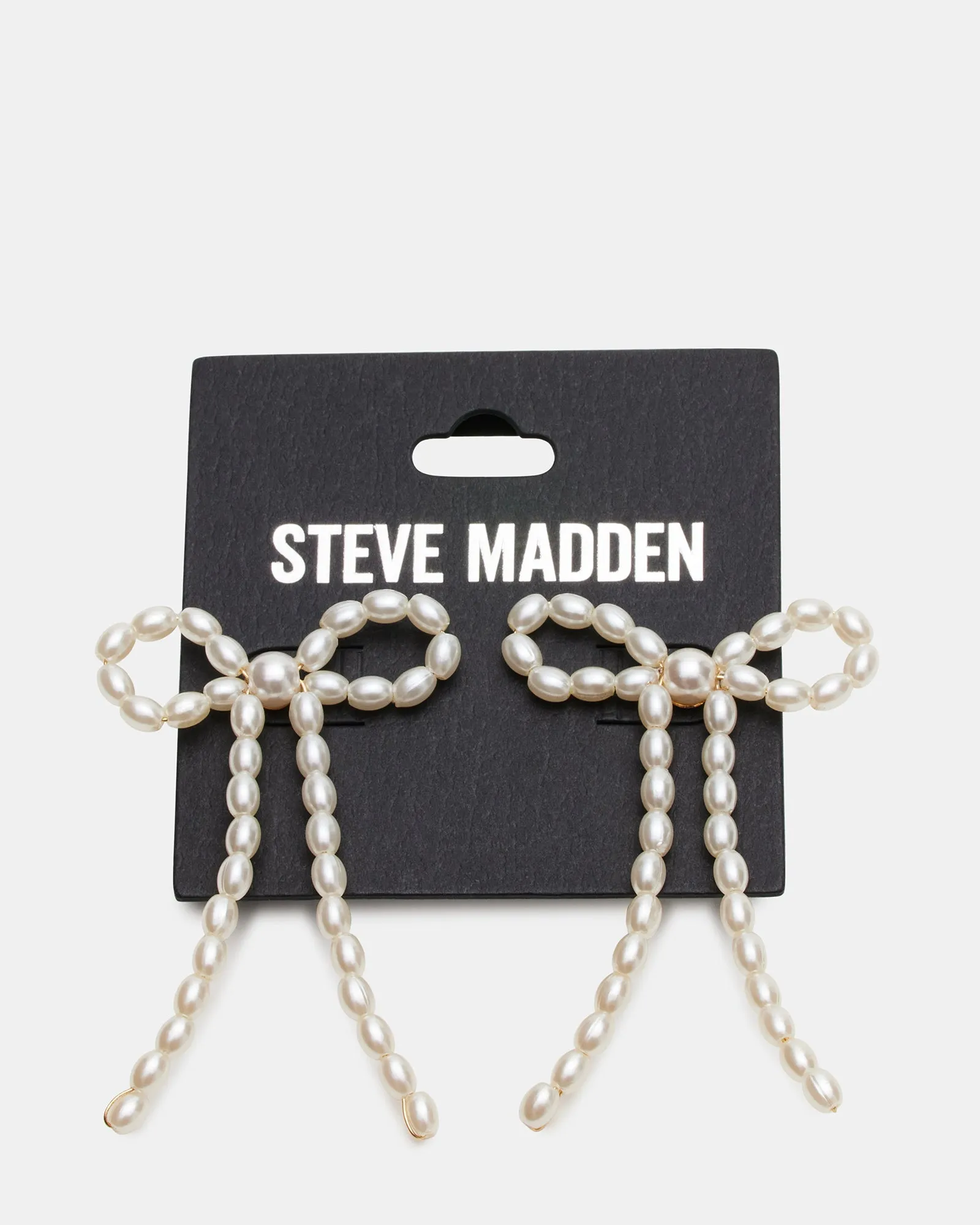 PEARL BOW EARRINGS IVORY sold by Steve Madden product image thumbnail 3
