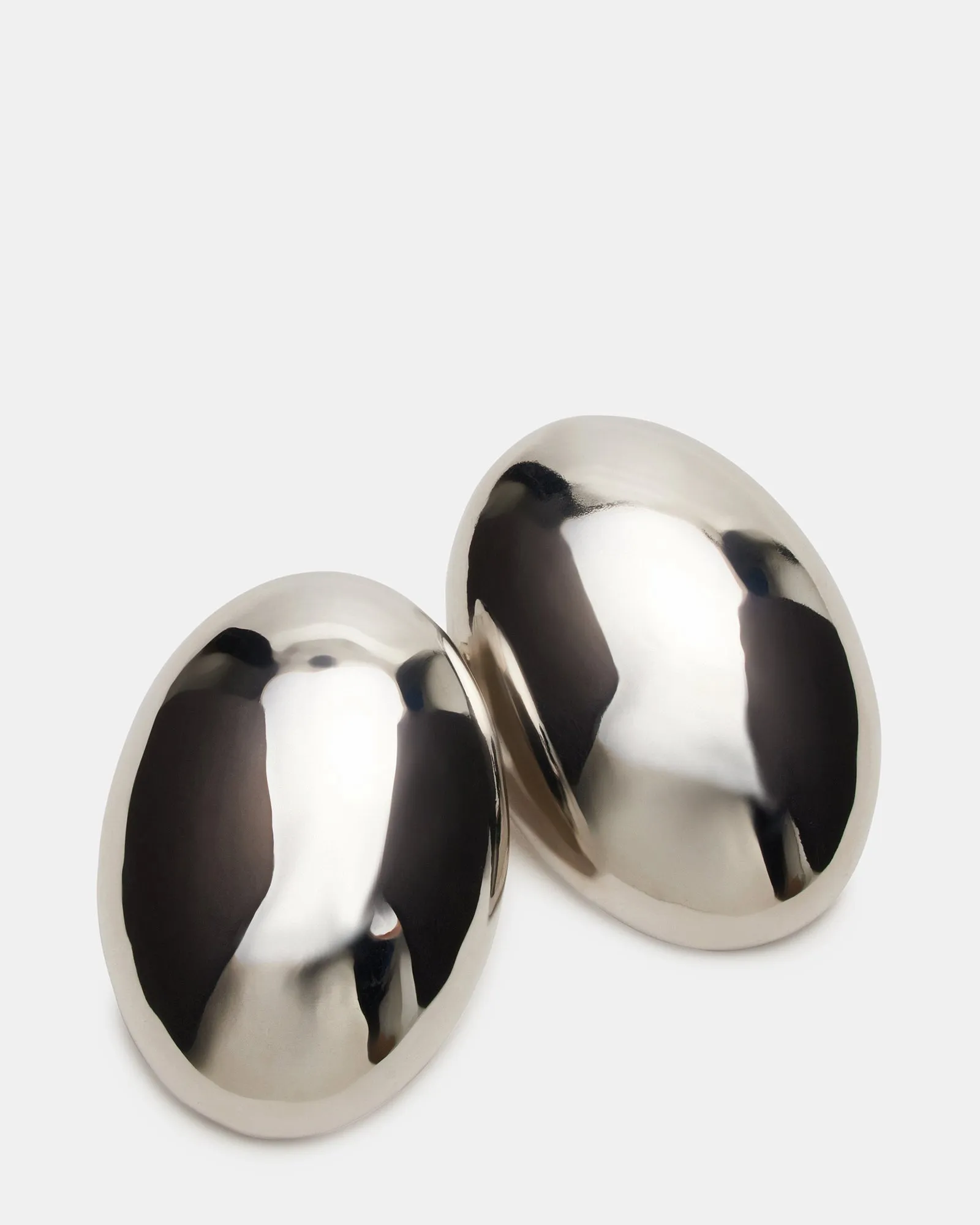 OVAL STUD EARRINGS SILVER sold by Steve Madden product image thumbnail 2