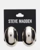 OVAL STUD EARRINGS SILVER sold by Steve Madden