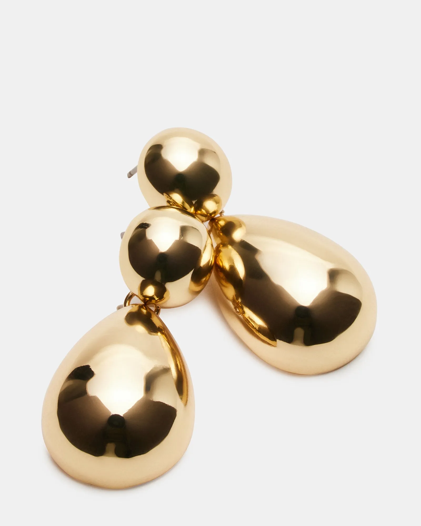 DOUBLE TEARDROP EARRINGS GOLD sold by Steve Madden product image thumbnail 2