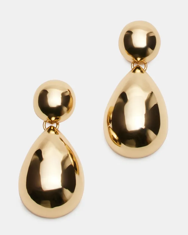 DOUBLE TEARDROP EARRINGS GOLD sold by Steve Madden