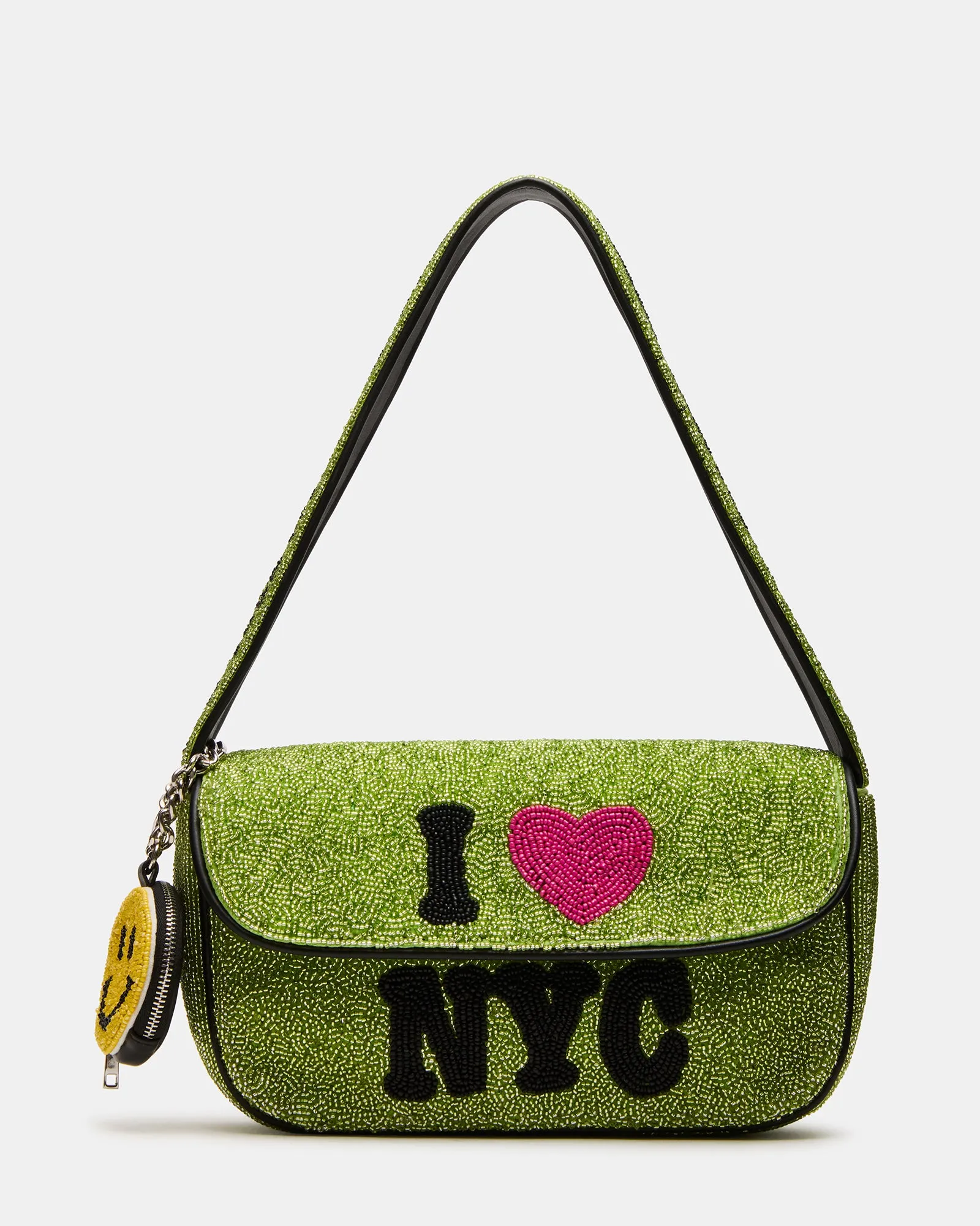 NEW YORK BEADED BAG GREEN sold by Steve Madden