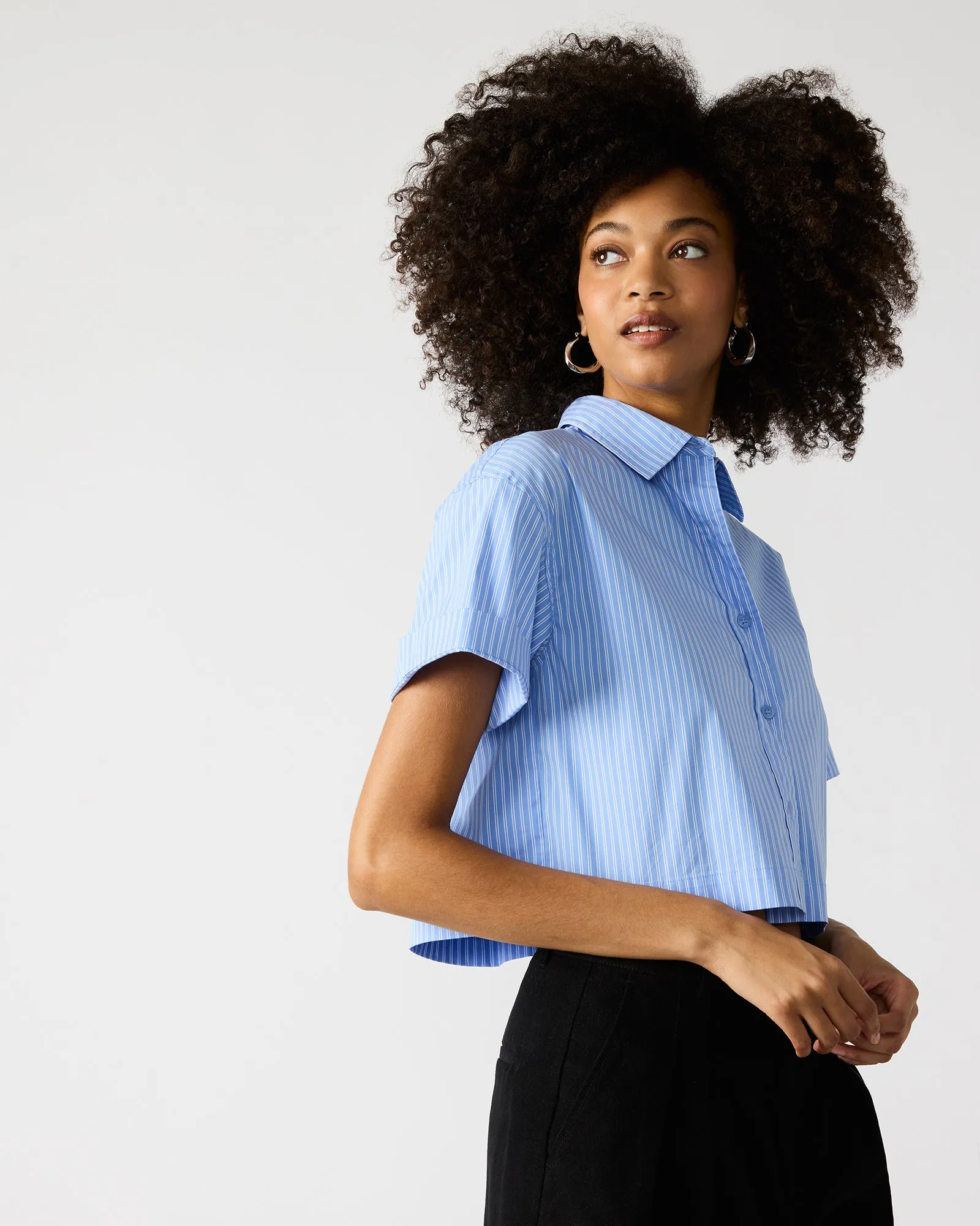TULA TOP BLUE/WHITE sold by Steve Madden product image thumbnail 3