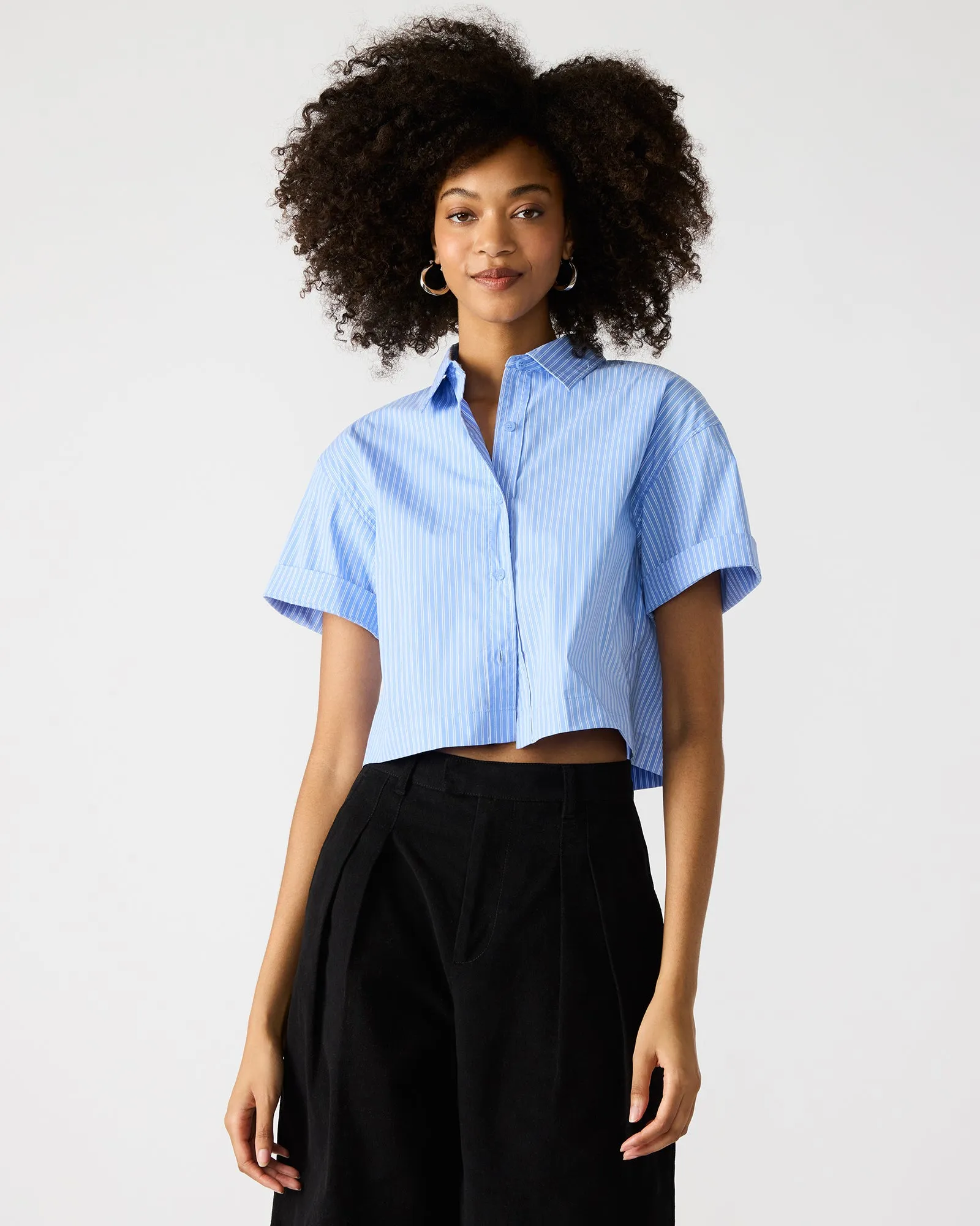 TULA TOP BLUE/WHITE sold by Steve Madden product image thumbnail 2