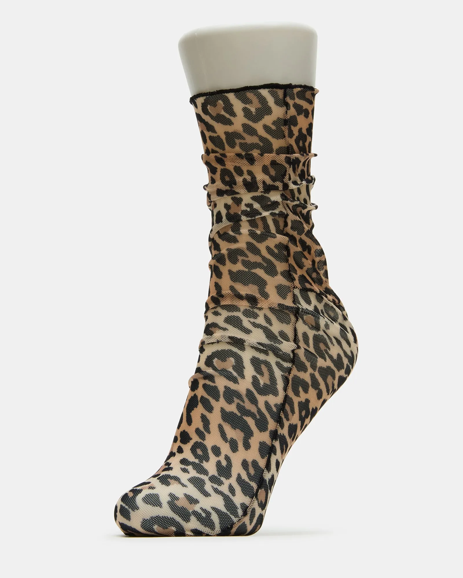 LEOPARD MESH SOCKS NATURAL sold by Steve Madden product image thumbnail 2
