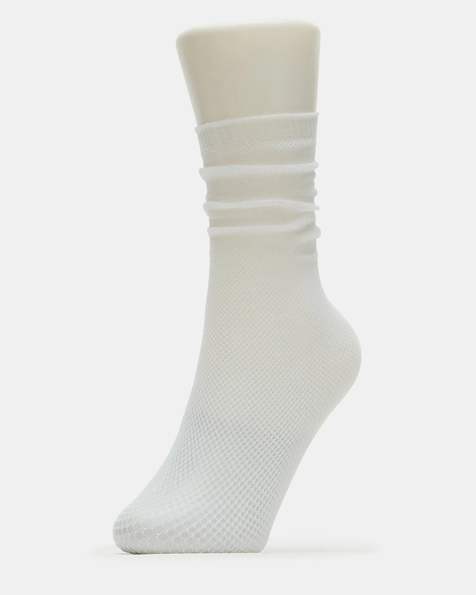 FISHNET SLOUCHY CREW SOCKS WHITE sold by Steve Madden product image thumbnail 2