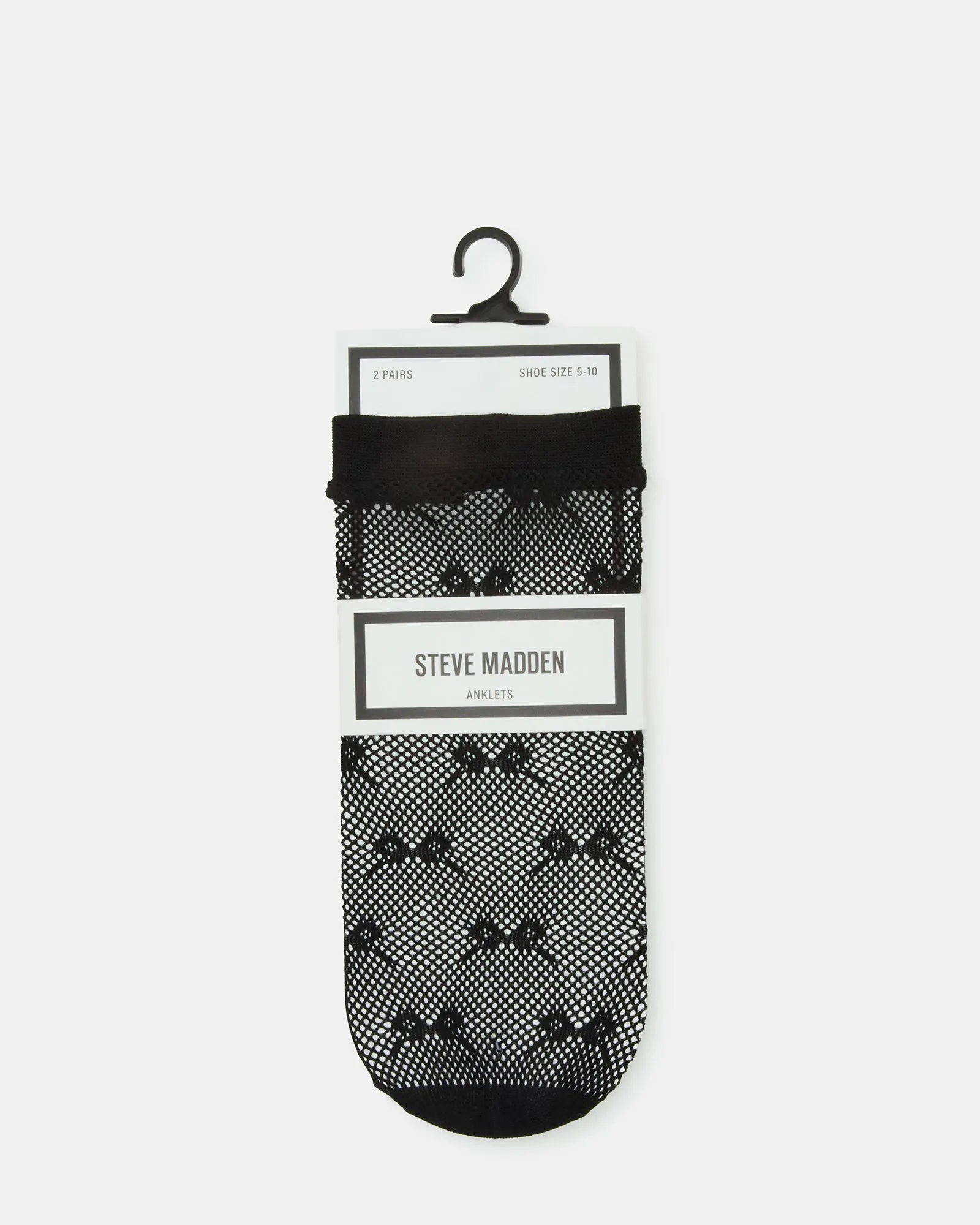 2 PACK BOW FISHNET ANKLET SOCKS BLACK sold by Steve Madden product image thumbnail 4