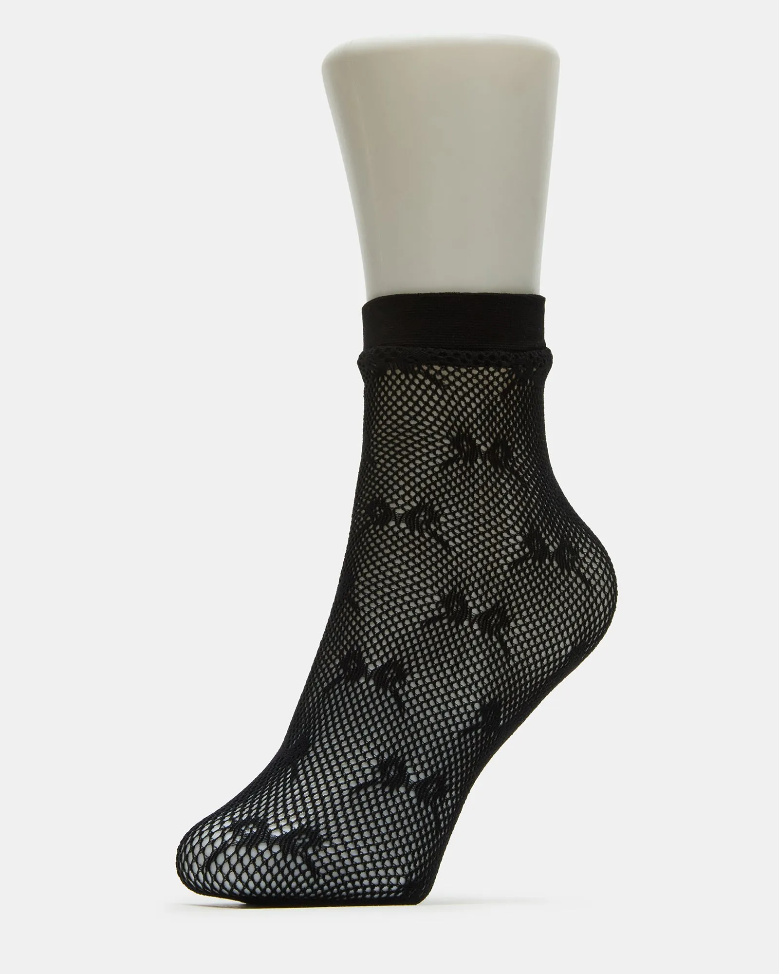 2 PACK BOW FISHNET ANKLET SOCKS BLACK sold by Steve Madden product image thumbnail 2