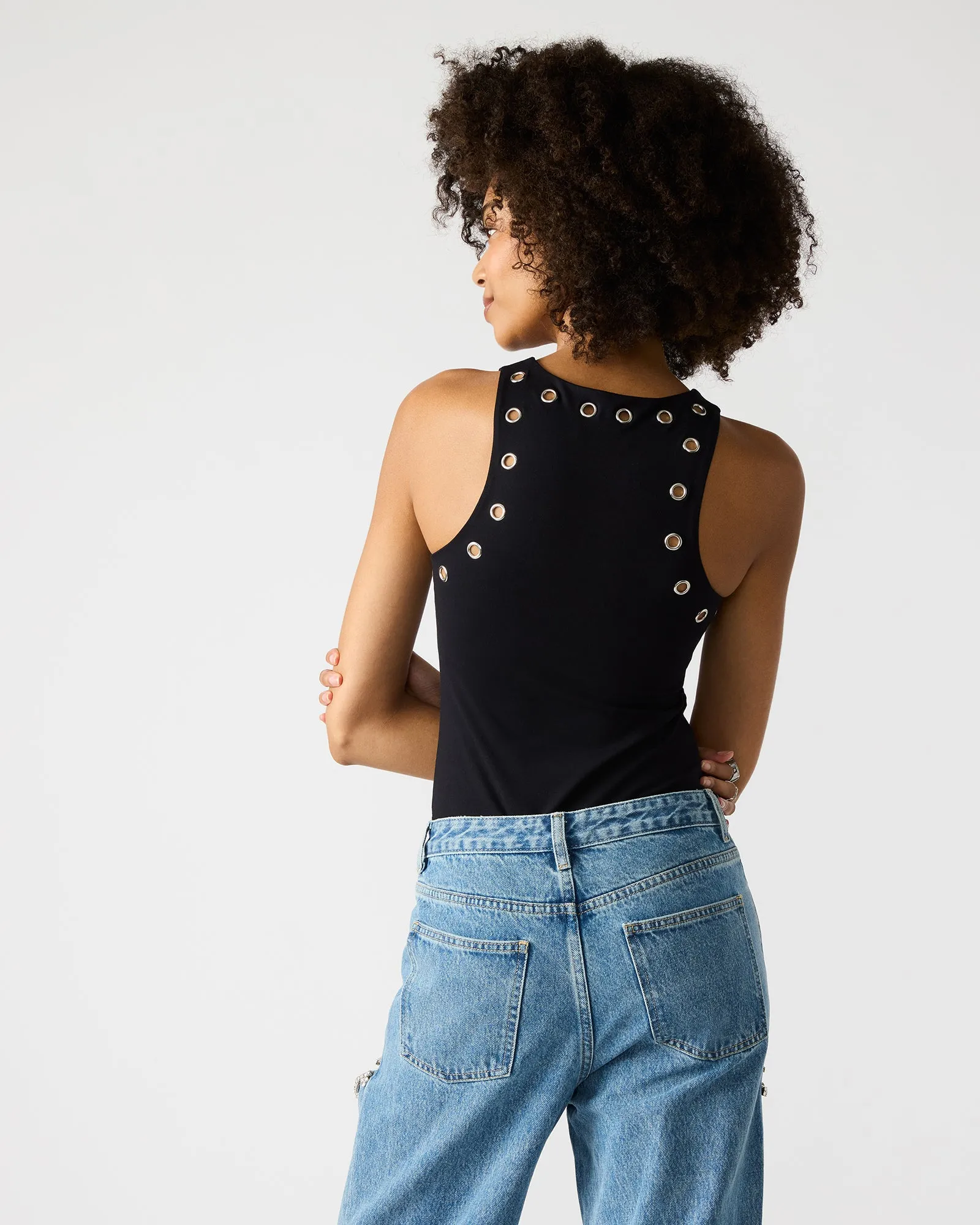 NICO GROMMET BODYSUIT BLACK sold by Steve Madden product image thumbnail 4