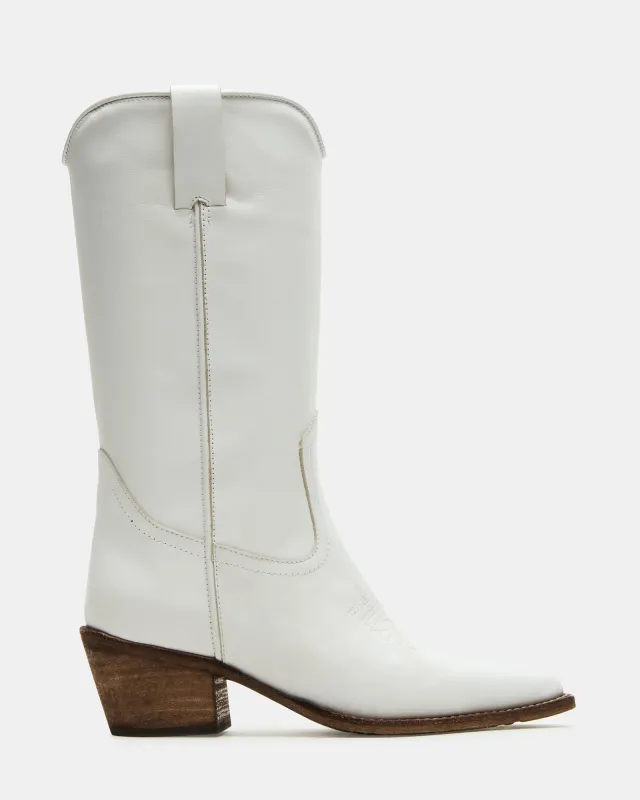 ALBANY WHITE LEATHER sold by Steve Madden