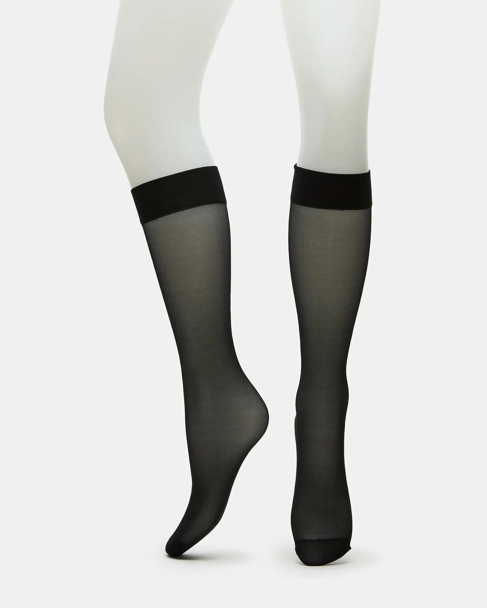 3 PACK SHEER KNEE HIGH SOCKS MESH BLACK sold by Steve Madden