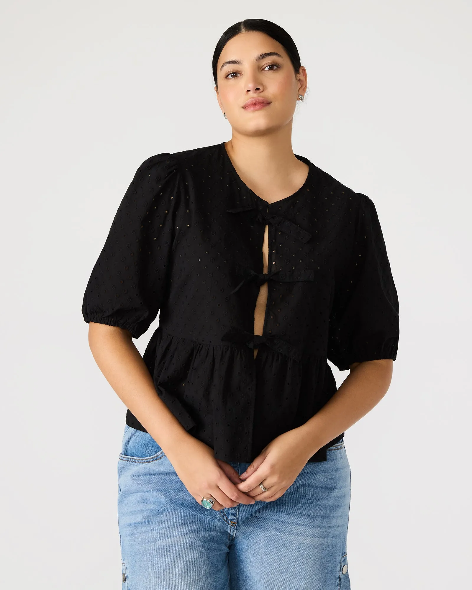 PAULA TOP BLACK sold by Steve Madden