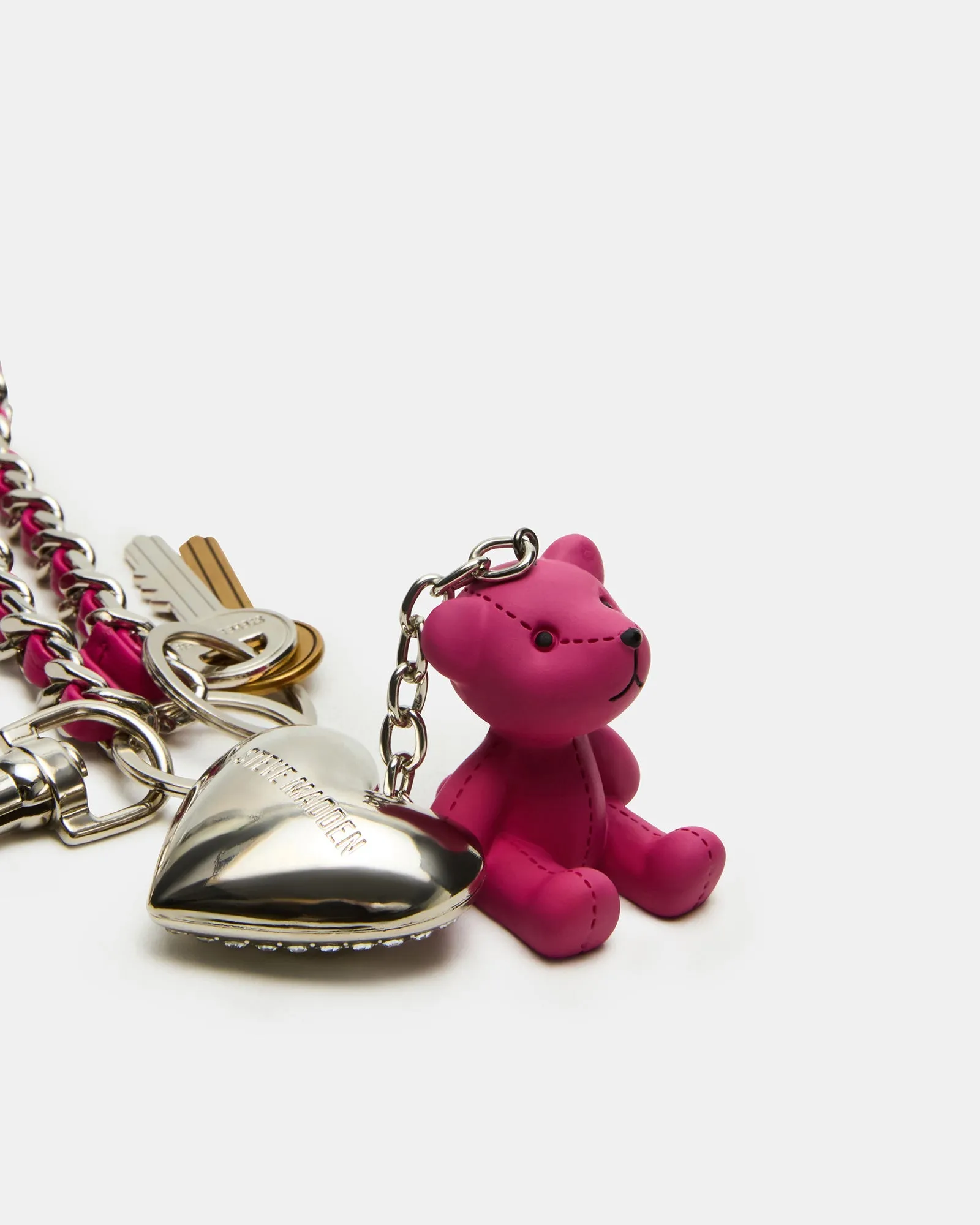 BEARY BAG CHARM FUCHSIA sold by Steve Madden product image thumbnail 4