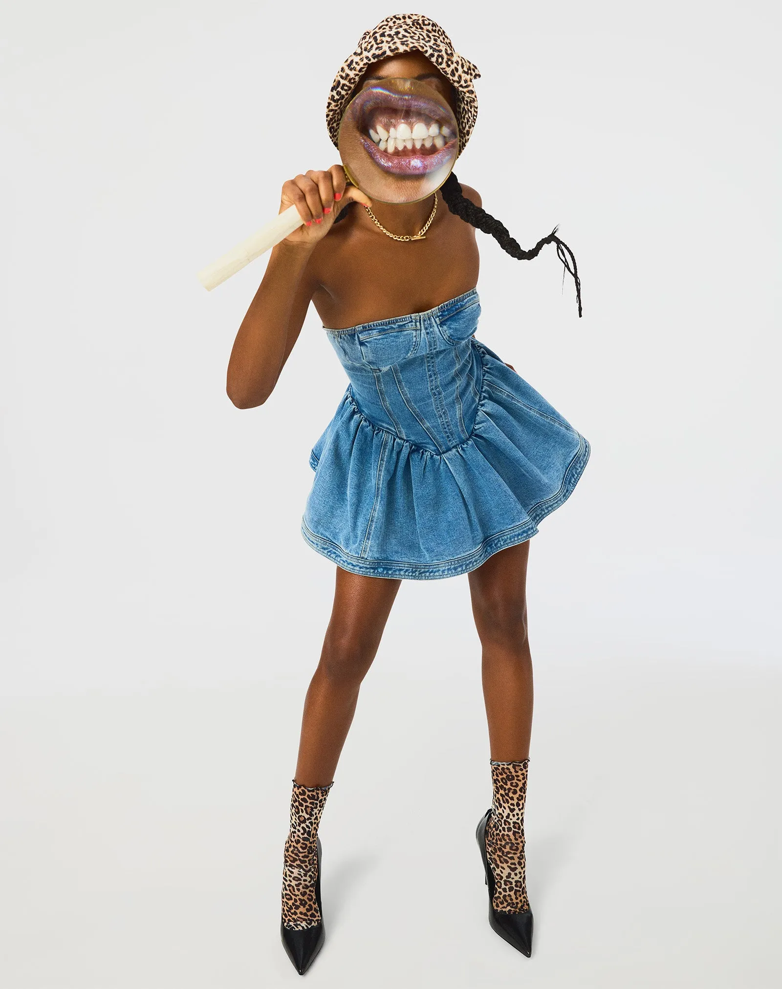 RINA DENIM TOP sold by Steve Madden product image thumbnail 5