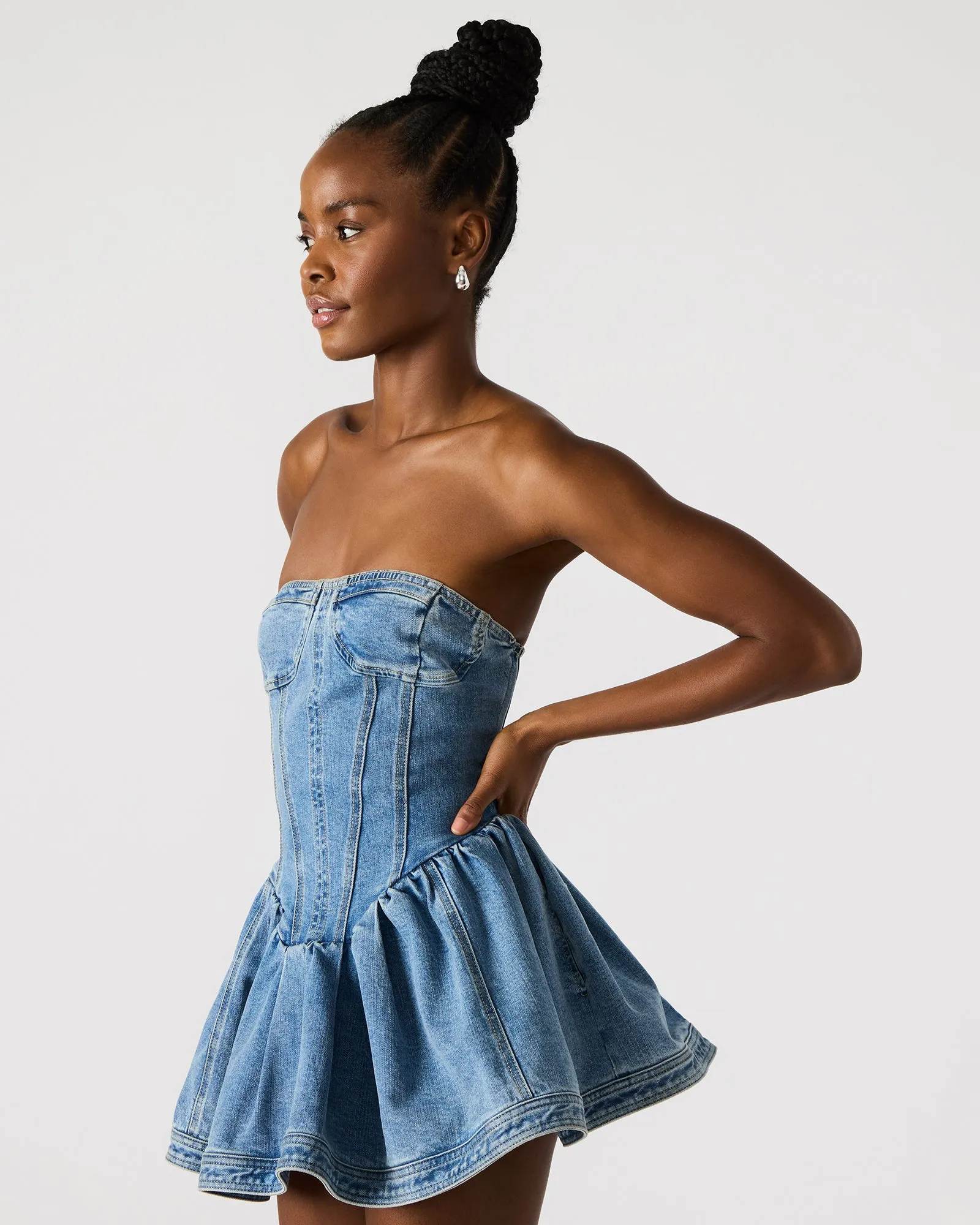 RINA DENIM TOP sold by Steve Madden product image thumbnail 2