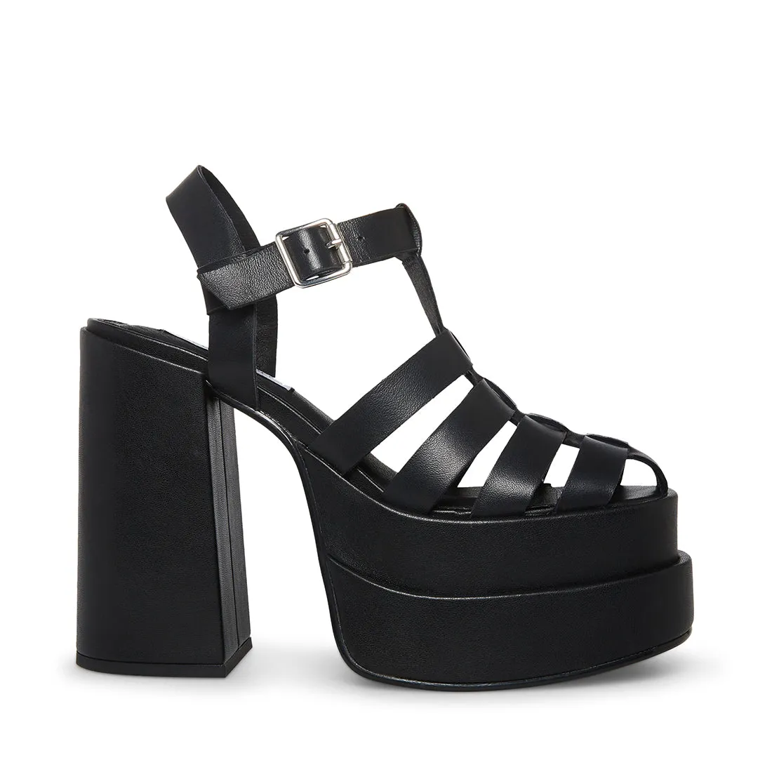 CARLITA BLACK LEATHER - SM REBOOTED sold by Steve Madden