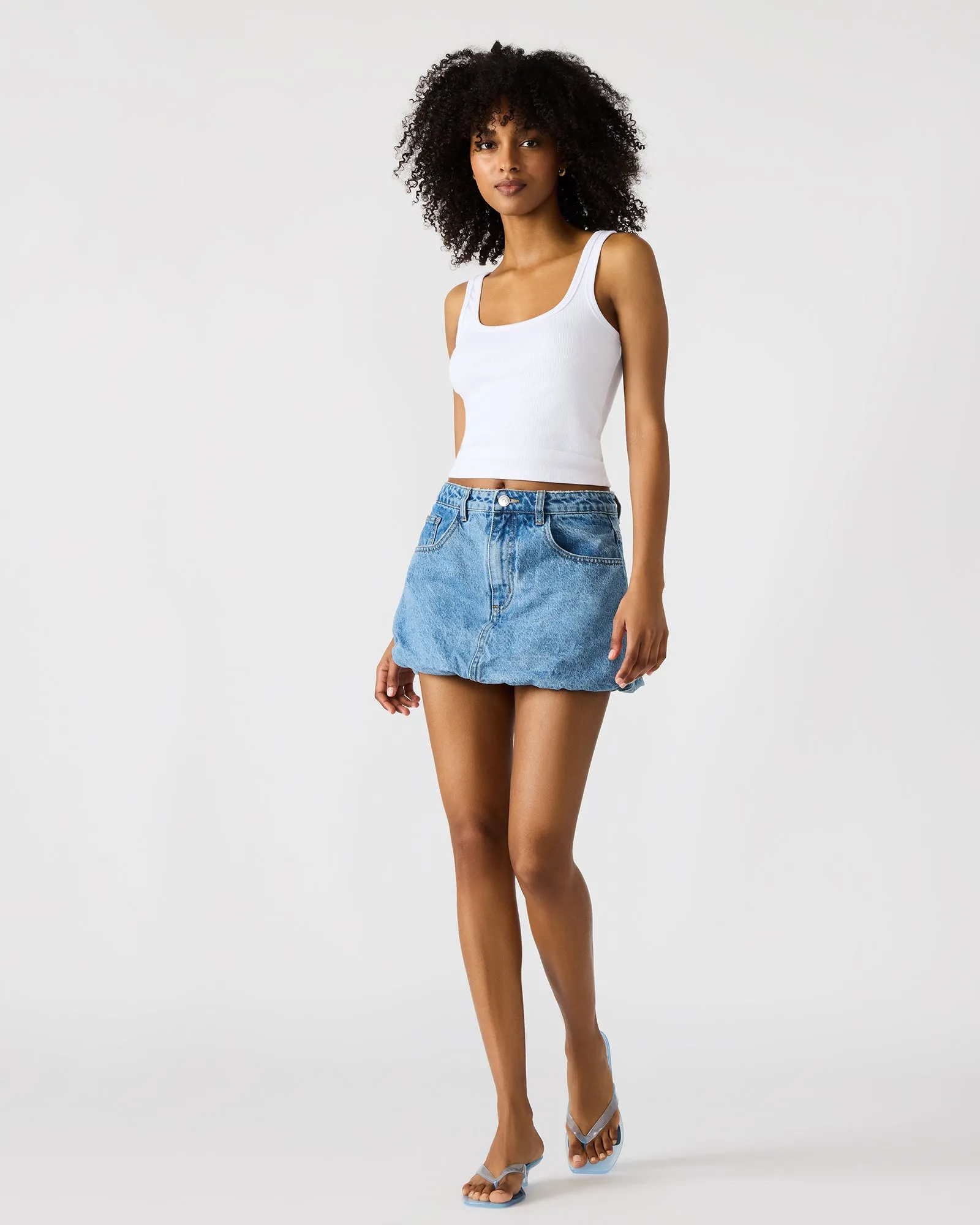 SIMONA DENIM SKIRT sold by Steve Madden